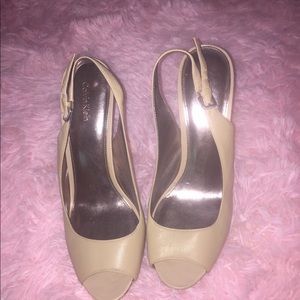Calvin Klein nude heels